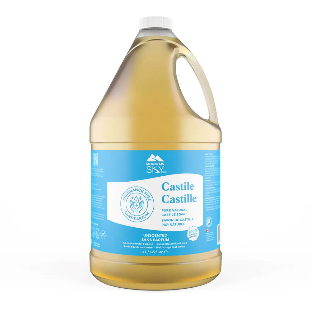 Unscented Natural Liquid Castile Soap Mountain Sky
